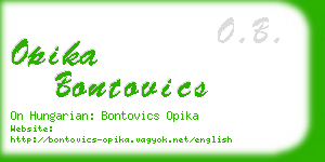 opika bontovics business card